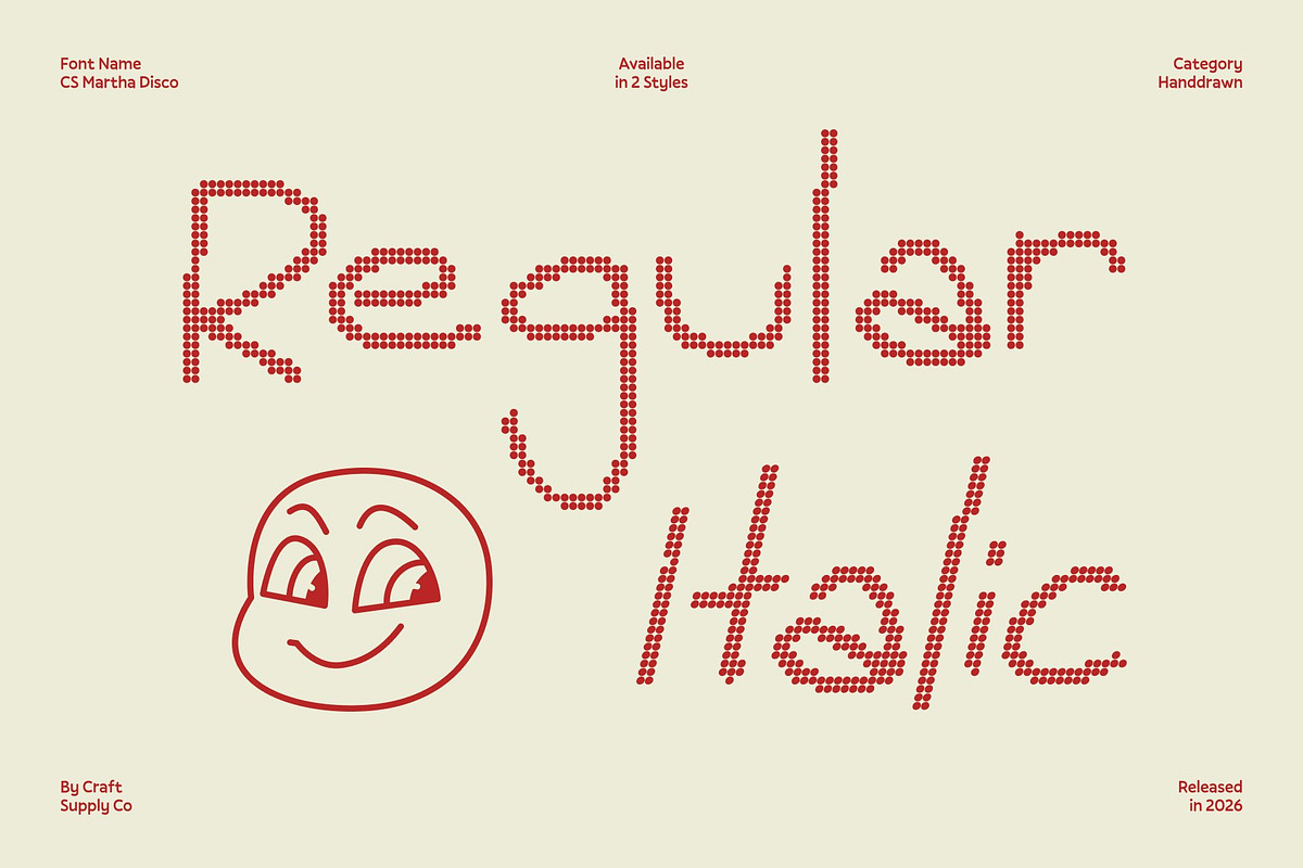 CS Martha Disco, a Handwritten Font by Craft Supply Co. (Photo 3 of 8)