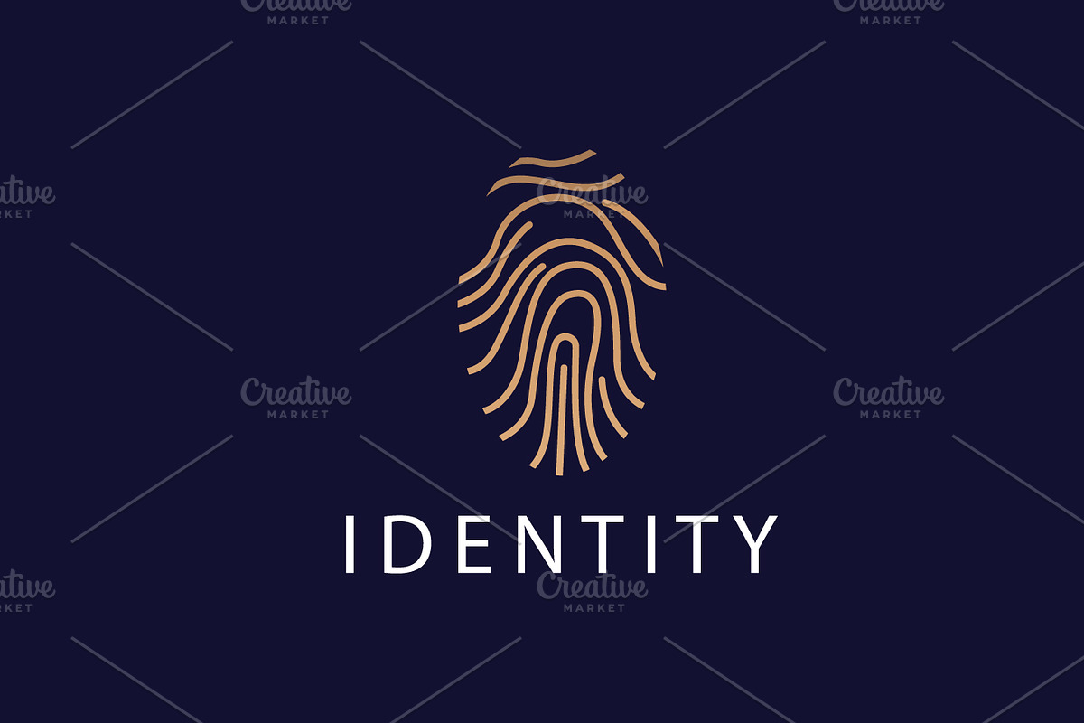 Fingerprint Logo Human Identity, a Branding & Logo Template by Maylianaw28