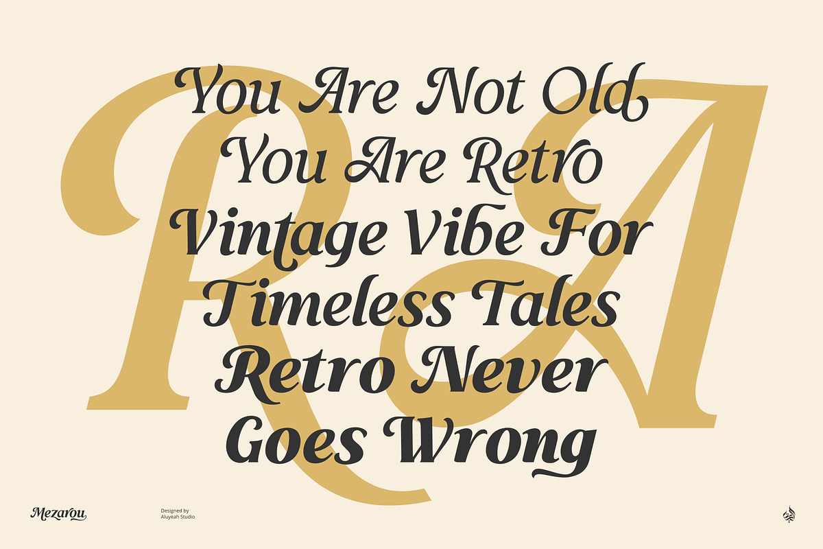 Mezarou, a Script Font by Aluyeah Studio (Photo 14 of 15)