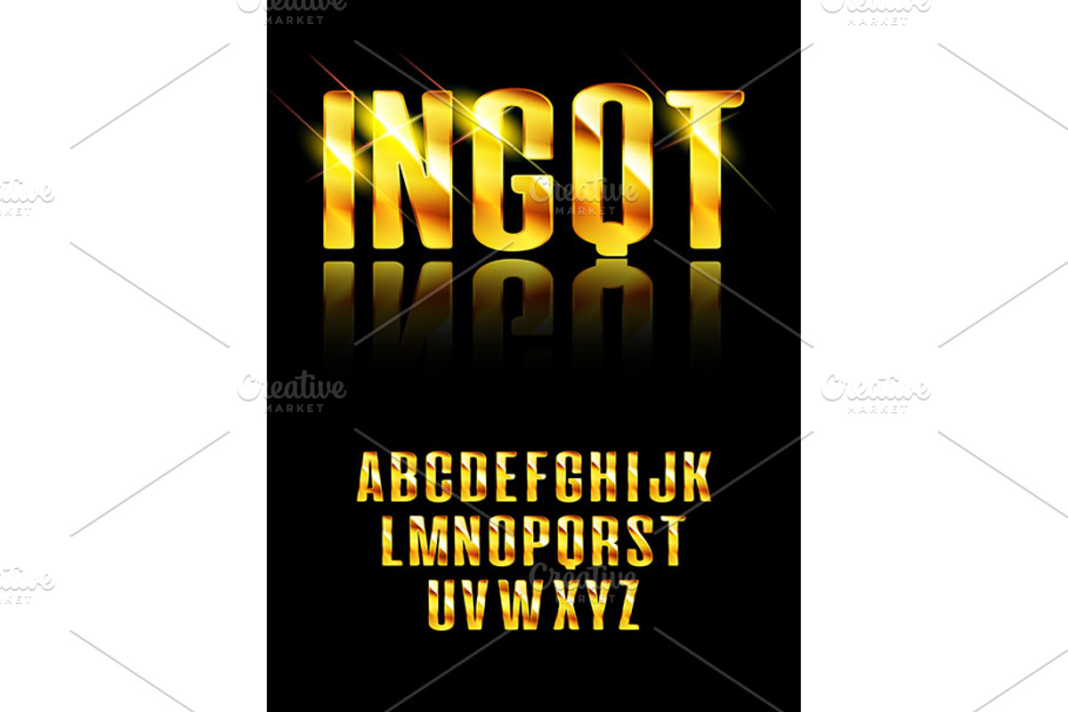 The Golden alphabet., a Graphic by Aromeo (Photo 2 of 4)