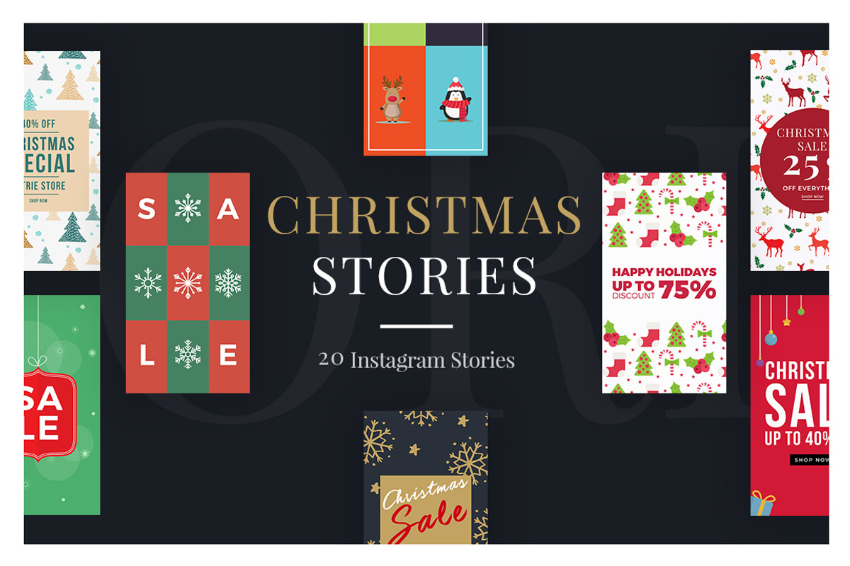 100 Christmas Instagram Stories, a Social Media Template by MinimalStudioCo (Photo 2 of 20)