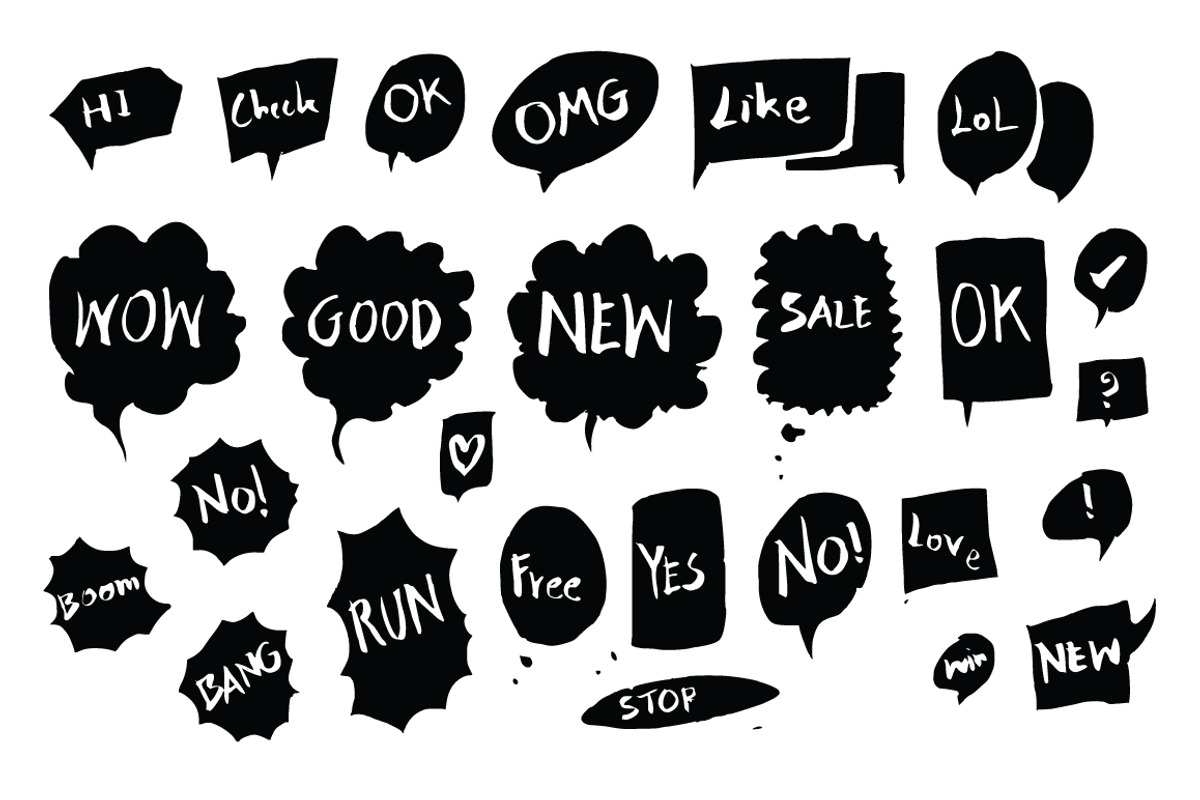 Speech Hand Drawn Doodle pack, an Illustration by TKDoodle (Photo 4 of 4)