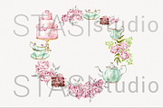 Tea Party Watercolor Clipart, a Food Illustration by STASIstudio (Thumbnail 4 of 4)