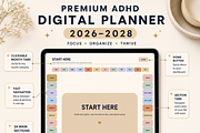 Adhd digital planner 2026-28, a Poster Template by HeavensStar (Thumbnail 1 of 8)