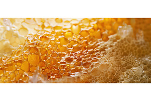 Golden honeycomb texture with glossy, an Abstract Photo by piter.goskov