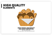 69 Bread Elements, an Object Graphic by monkik (Thumbnail 14 of 14)