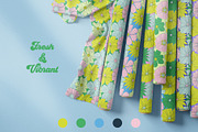 Fresh Summer Retro Floral Patterns, a Pattern Graphic by Tiger and Flower (Thumbnail 8 of 20)