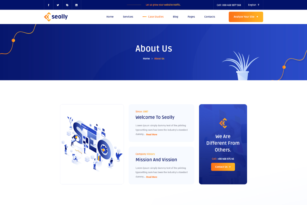Digital Marketing Vue JS Template, a Vue Template by HasThemes (Photo 3 of 3)
