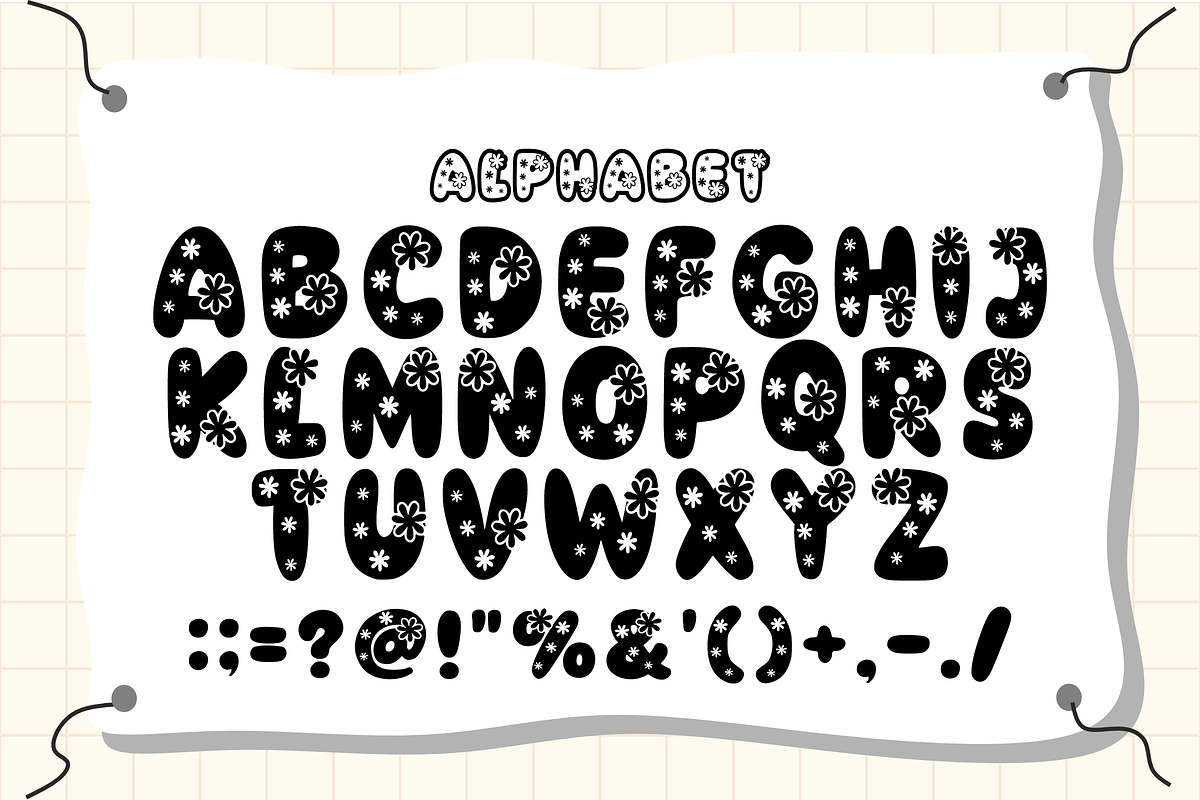 Flowers - Spring Font Type, a Sans Serif Font by KiddoGlyphs Studio (Photo 3 of 4)
