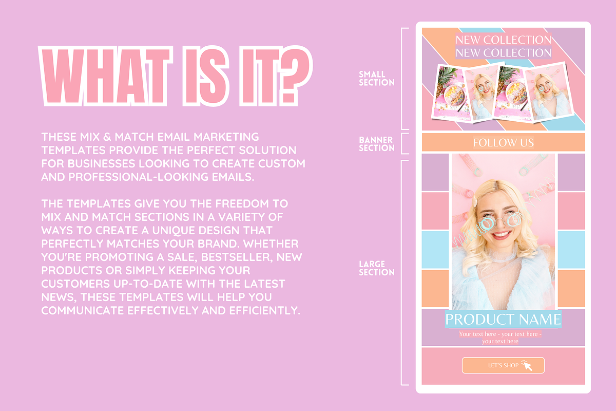 Bright Pastel Email Templates, an Email Template by SunshineStudioBoutique (Photo 2 of 9)