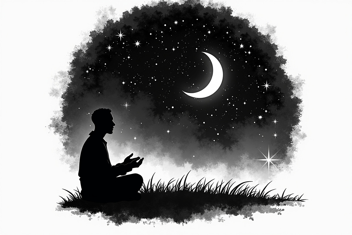 Night Sky Zen Meditation Bundle, an Illustration by hafijul (Photo 5 of 9)