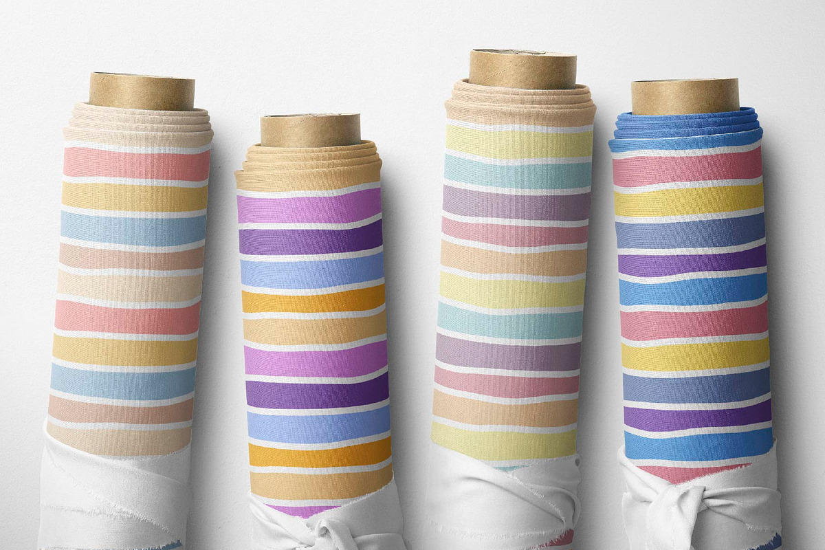 8 hand-drawn stripes stripe patterns, a Pattern Graphic by RevolutionizZed (Photo 2 of 6)