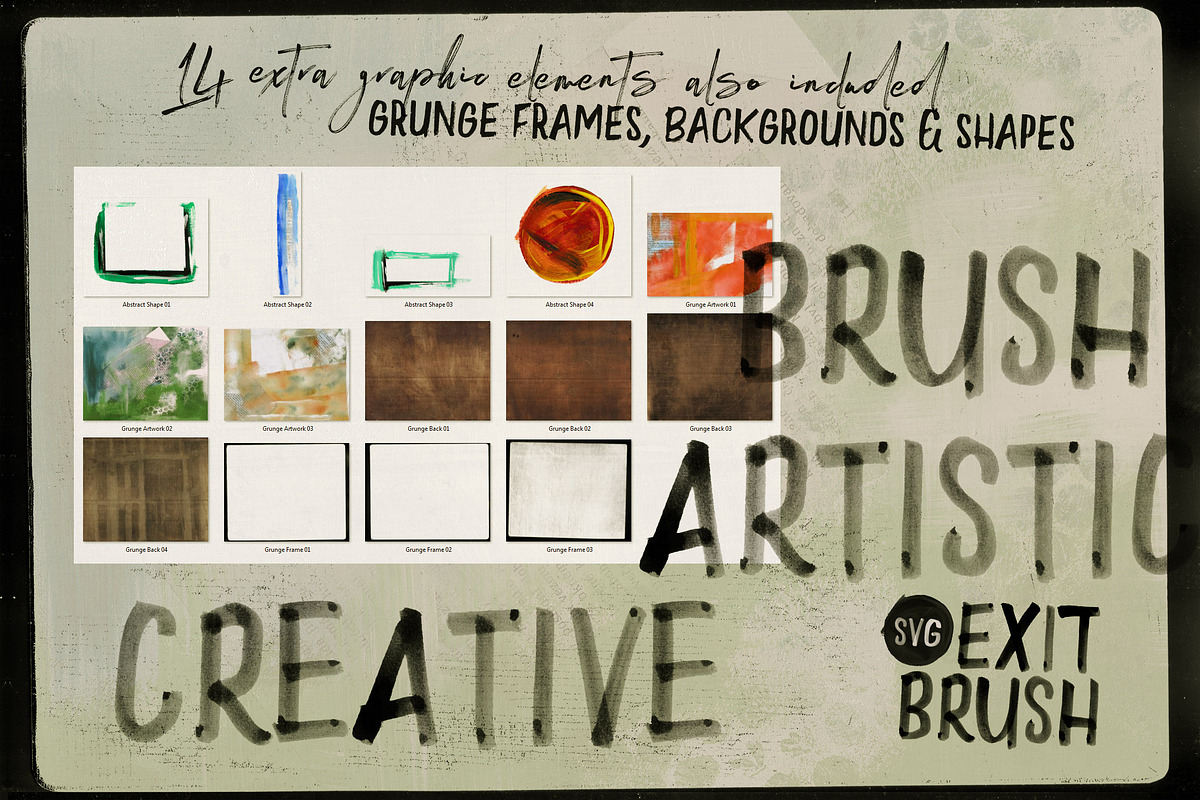 Exit Brush & SVG Font preview 7