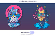 16 Cyberpunk Characters, a Technology Illustration by Andrew_Derr (Thumbnail 5 of 8)