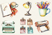 Office Supplies Clipart, an Illustration by OK Design (Thumbnail 4 of 5)