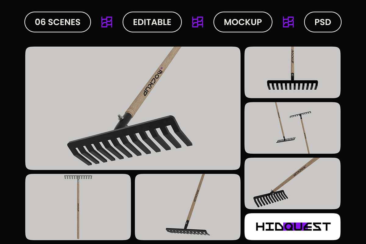 Iron Rake Mockup, a Household Mockup by hiddemaru (Photo 2 of 4)