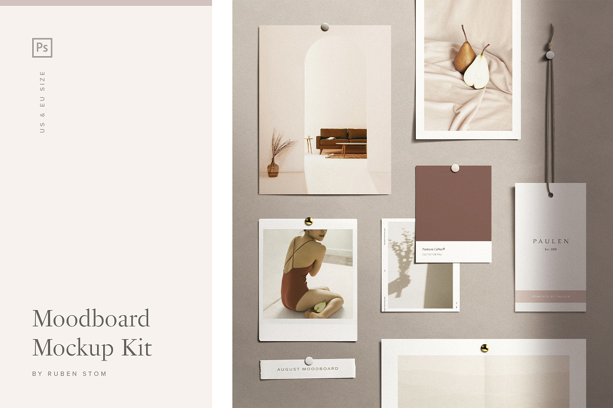Moodboard Mockup Kit, a Books & Magazine Mockup by Ruben Stom (Photo 1 of 23)