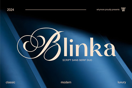 Blinka Bold Script Serif Font Duo