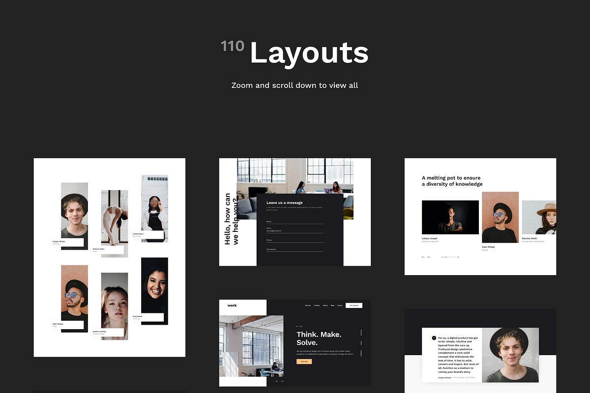 SALE -Werk UI Kit 110 modern layouts, an UI Kit Template by Ghostpixel (Photo 11 of 13)