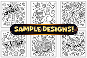 Bold Easy Trippy Summer Coloring, a Seasonal Illustration by Craftsbeefy (Thumbnail 3 of 4)