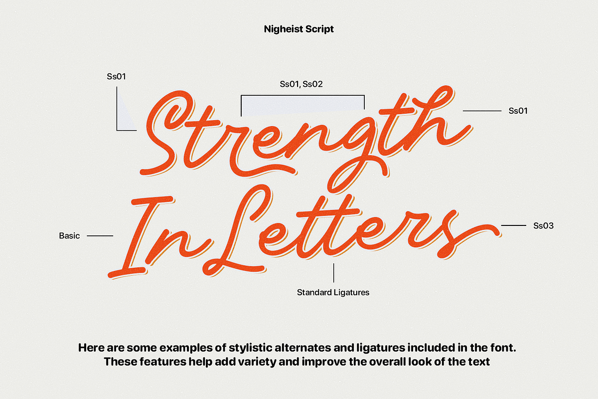 Nigheist - Monoline Script, a Font by Haps Space (Photo 13 of 13)