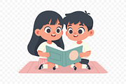 Children Studying And Reading, a Person Illustration by Partikusi Design (Thumbnail 3 of 3)