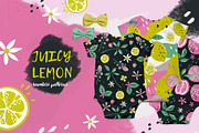 Citrus patterns set and cliparts, a Pattern Graphic by narinadraban (Thumbnail 1 of 6)