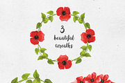 Poppy flowers. Watercolor collection, a Decorative Illustration by Maria's little shop (Thumbnail 4 of 8)