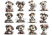 Whimsical Easter Dog Clipart, an Illustration by DreamArtGraphic (Thumbnail 4 of 4)