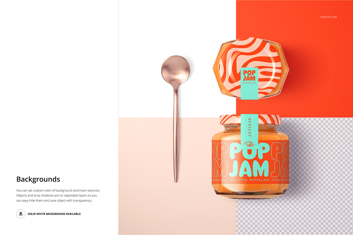 Persimmon Jam Jar Mockup Set, a Cups & Container Mockup by creatsy5 (Photo 11 of 12)