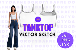 Cropped Top Vector Sketch