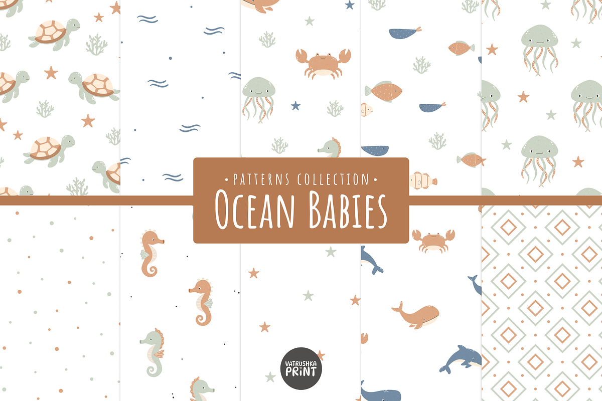 Seamless patterns for kids fabric, a Pattern Graphic by vatrushkaprint_store (Photo 1 of 10)
