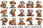 Whimsical Teddy Bear Fall Clipart, a Seasonal Illustration by Canvas Craft (Thumbnail 4 of 10)