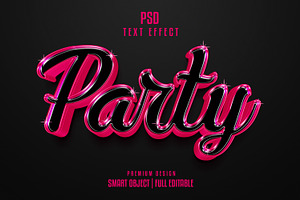 Party 3D Text Effect