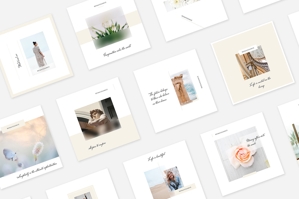 Renaissance Instagram Pack, a Social Media Template by Swiss_cube (Photo 3 of 8)