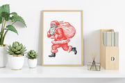 Christmas Santa Claus Clipart, an Illustration by Canvas Craft (Thumbnail 6 of 8)