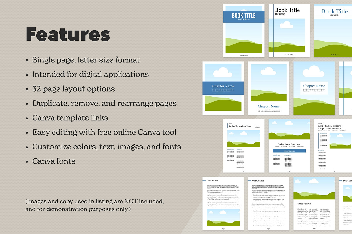 Canva Digital Cookbook Template, a Brochure Template by Dandymark (Photo 5 of 12)