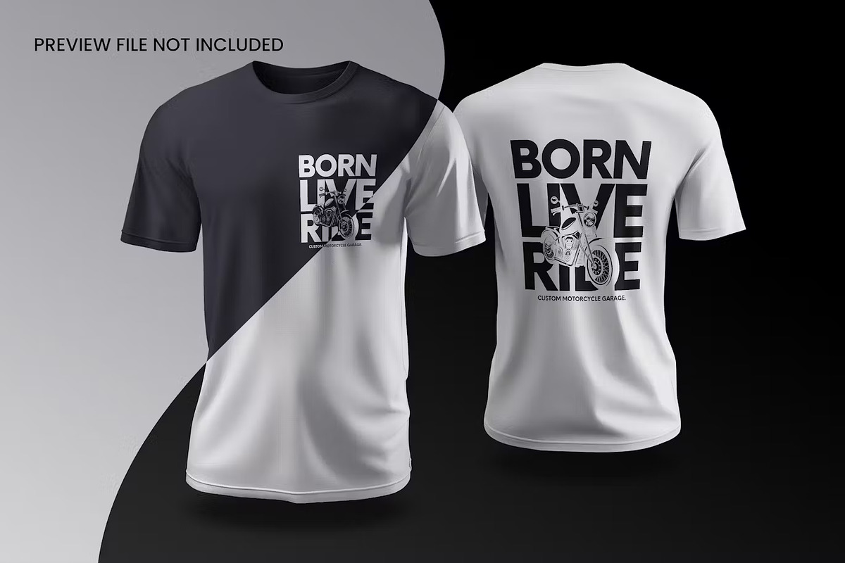 T-Shirt Front and Back Mockup, a Shirt Mockup by GearShift (Photo 1 of 3)