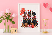 Valentine dog shirt, Doberman Shirt, an Illustration by Canvas Craft (Thumbnail 5 of 6)