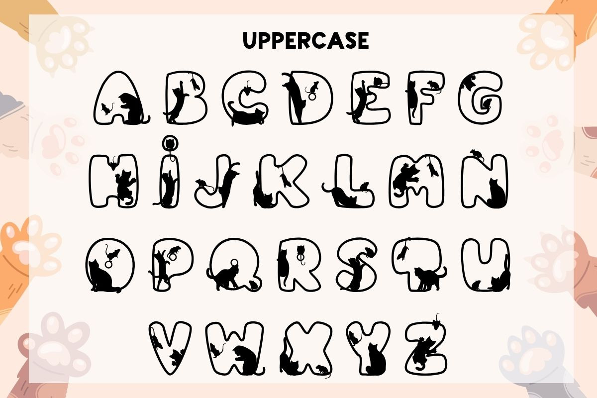 Mice Cats - Decorative Font, a Symbol Font by AnningArts (Photo 5 of 8)