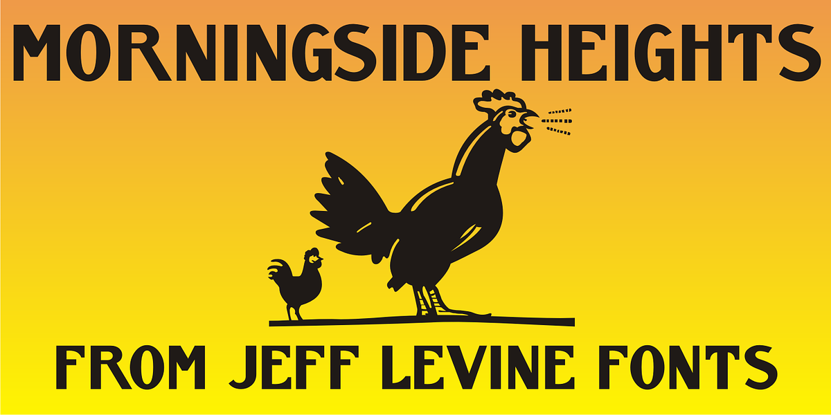 Morningside Heights JNL, a Font by Jeff Levine Fonts