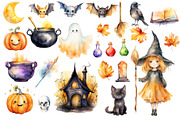 Watercolor halloween party witch png, an Object Graphic by KomtsyanTatyanaArt (Thumbnail 2 of 4)