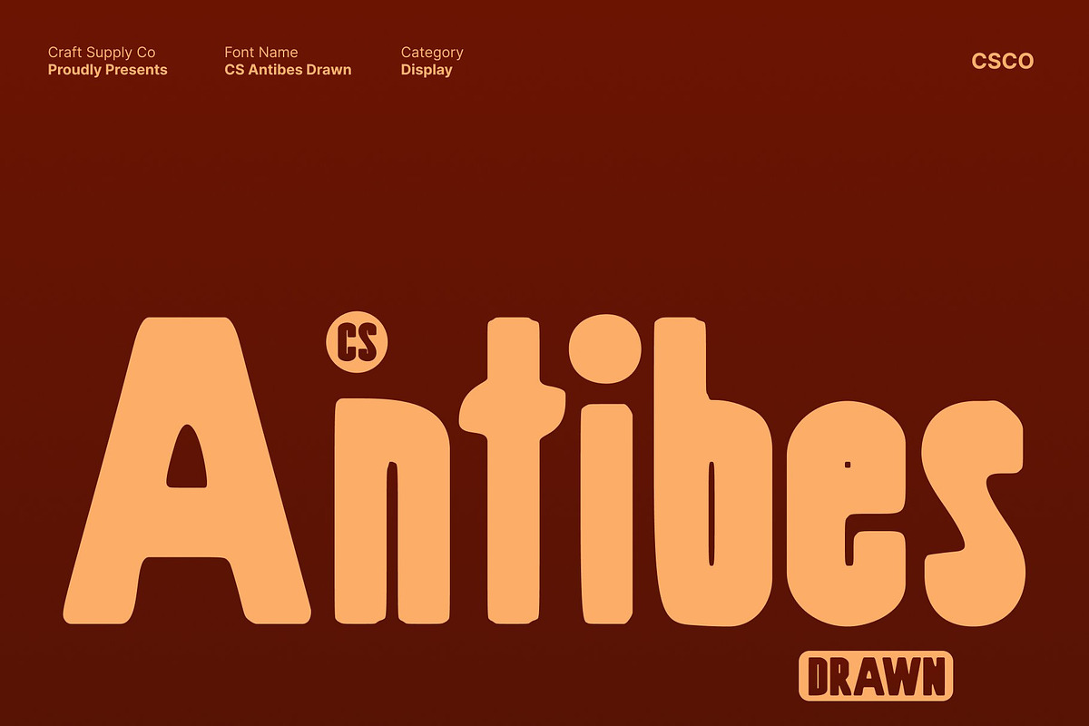 CS Antibes Drawn, a Handwritten Font by Craft Supply Co. (Photo 1 of 8)