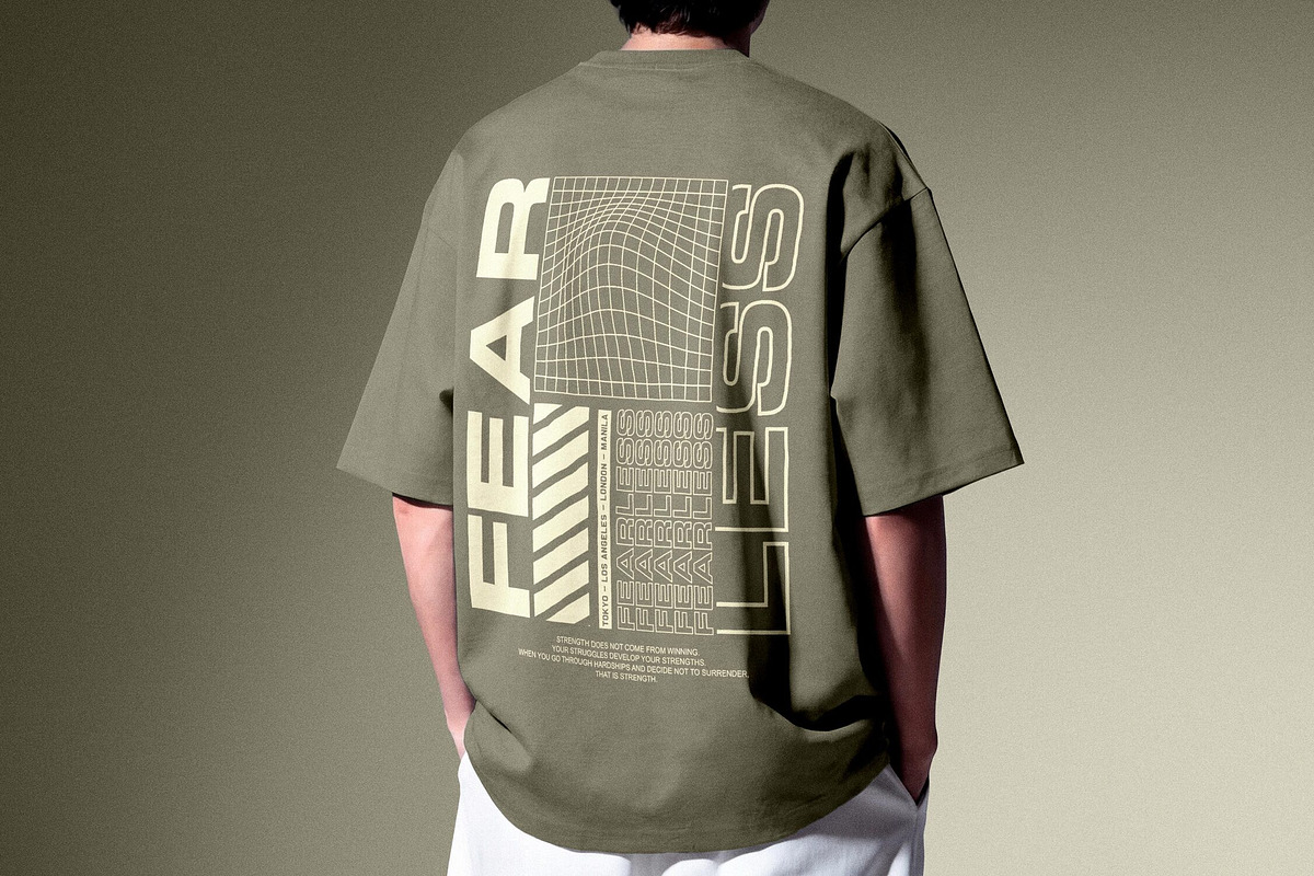Back View Oversized T-Shirt Mockup, a Shirt Mockup by Design Squad (Photo 3 of 4)
