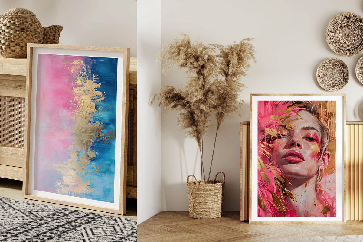 Golden Dreams – Surreal Floral & Abs, a Decorative Illustration by O m N i  Studio (Photo 9 of 16)