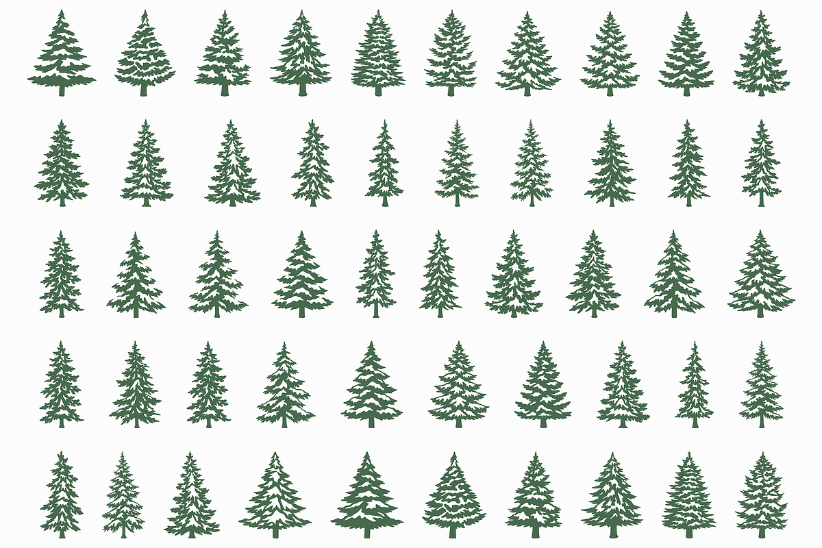Snowy Pine Tree SVG PNG Bundle, a Seasonal Illustration by Kusumaillustration (Photo 2 of 14)