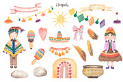 Watercolor Mexican Llamas & Cacti, an Animal Illustration by MayaNavits (Thumbnail 3 of 12)