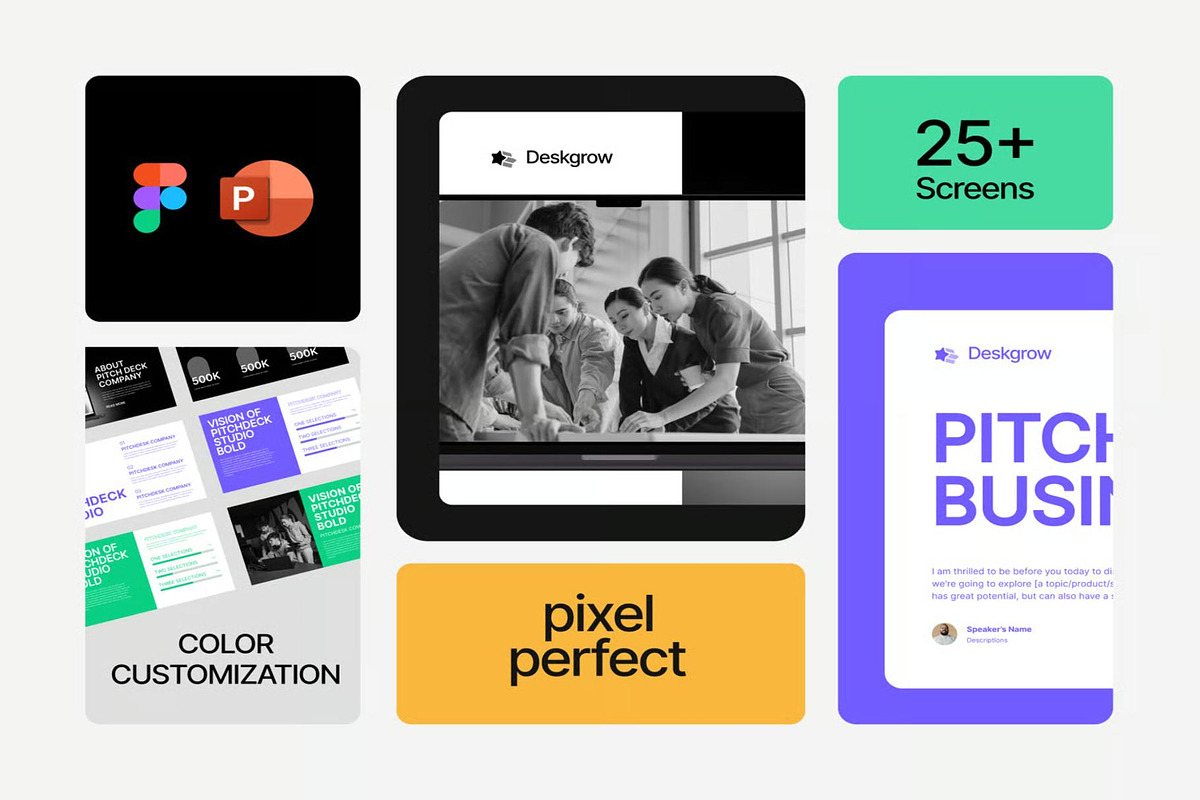 Deskgrow - Pitchdesk Business, an UI Kit Template by Lumina_ui_ux202 (Photo 2 of 5)