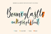 Bouncy Castle Calligraphy Font, a Script Font by Tom Chalky (Thumbnail 1 of 10)