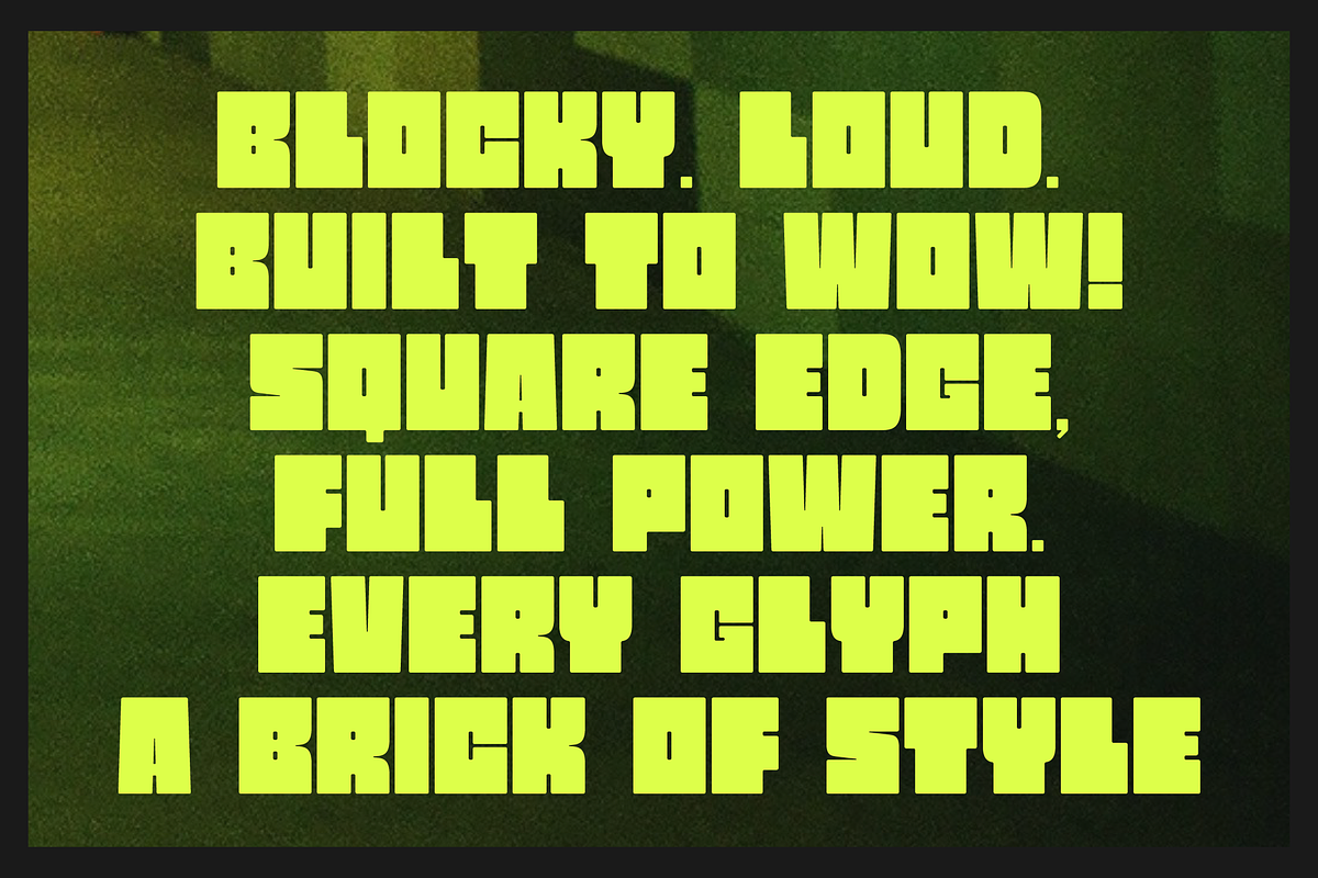 Mono Cubic | Chunky Bold Sans, a Sans Serif Font by gracetype_studio (Photo 3 of 12)